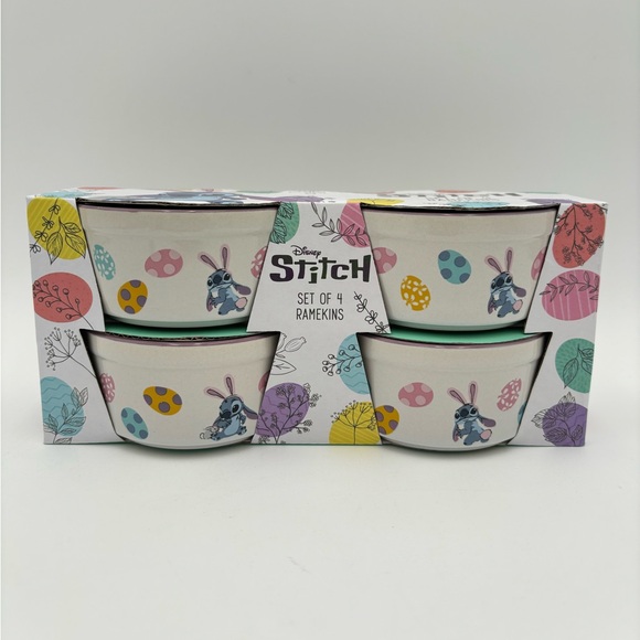 Disney Other - Disney Stitch Easter Ceramic Ramekins Set of 4